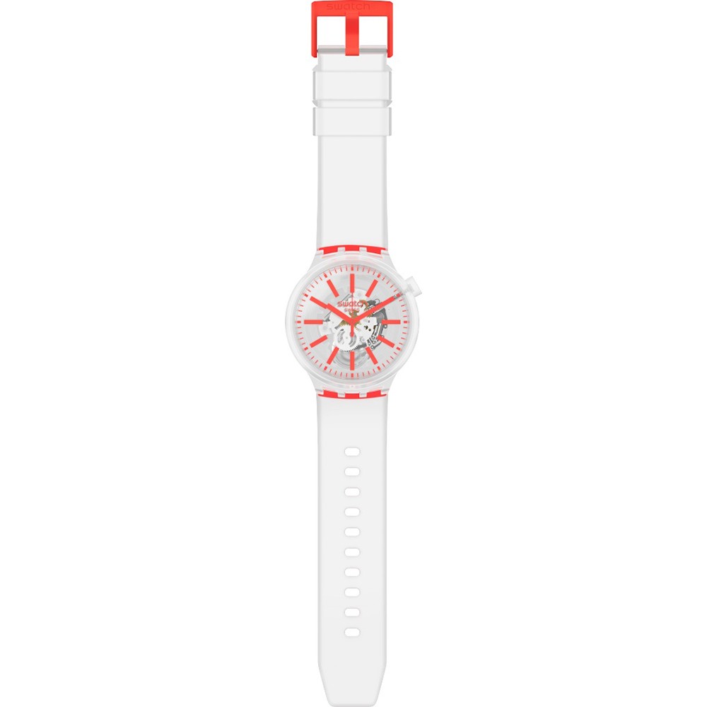 SWATCH ORANGEINJELLY Ρολόι Λευκό Διάφανο Λουράκι Σιλικόνης SO27E102